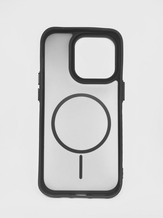 iPhone 14 pro (Black) premium mag safe hard shell smoky design