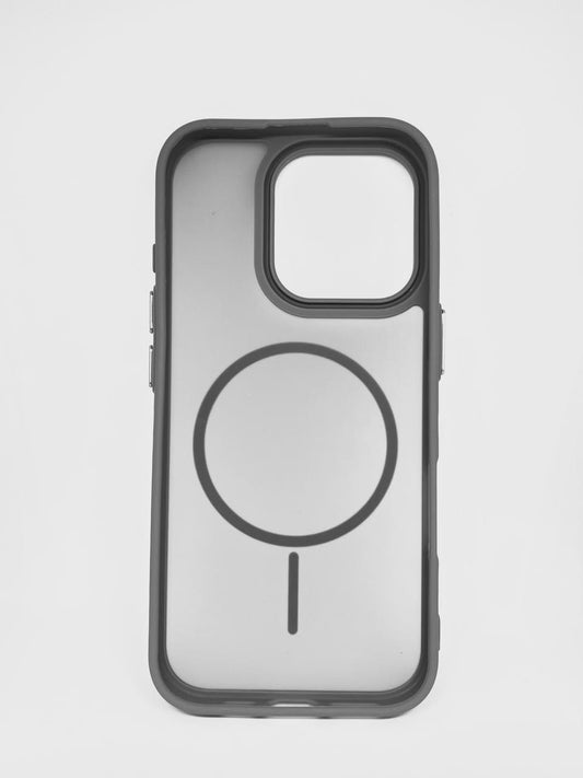 iPhone 16 pro (Grey) premium mag safe hard shell smoky design