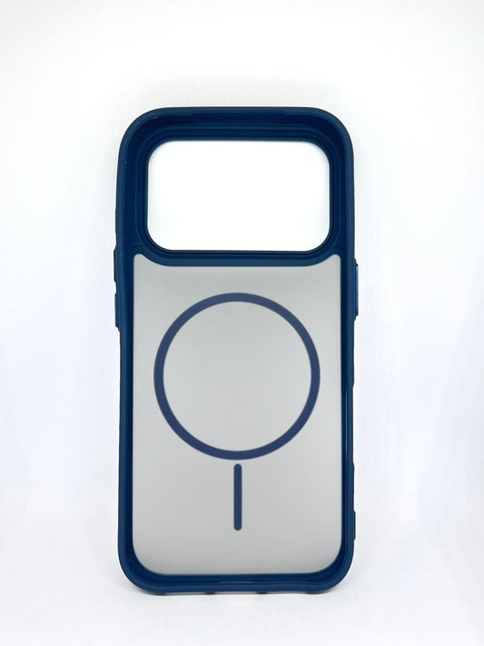 iPhone 17 pro (Blue) premium mag safe hard shell smoky design