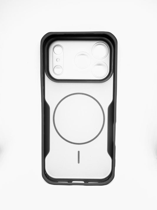 iPhone 17 pro (Grey) premium mag safe hard shell textured smoke design