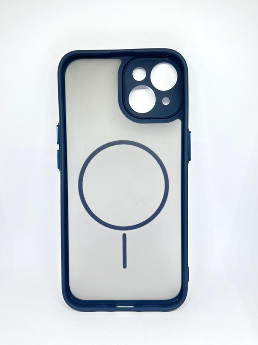 iPhone 13 (Blue) premium mag safe hard shell smoky design