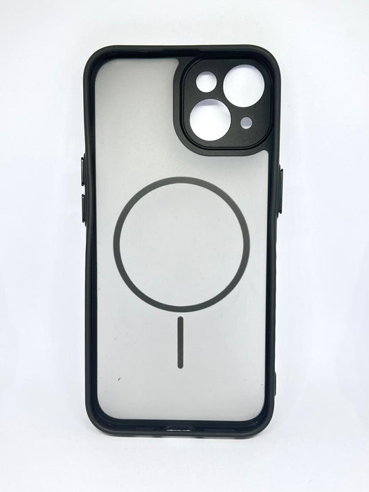 iPhone 14 (Black) premium mag safe hard shell smoky design
