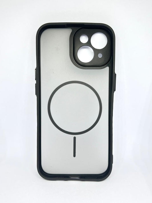 iPhone 15 (Black) premium mag safe hard shell smoky design