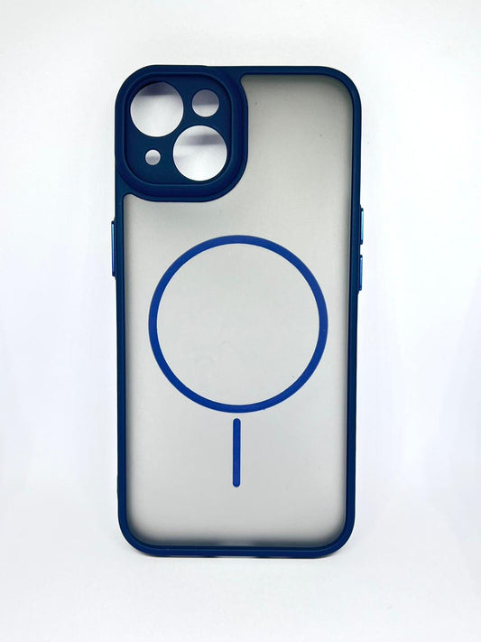iPhone 13 (Blue) premium mag safe hard shell smoky design