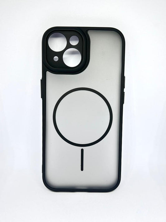 iPhone 15 (Black) premium mag safe hard shell smoky design
