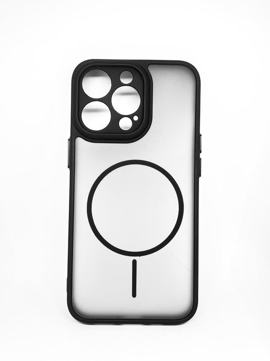 iPhone 13 pro (Black) premium mag safe hard shell smoky design