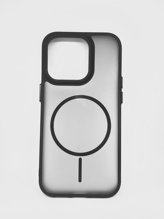 iPhone 14 pro (Black) premium mag safe hard shell smoky design