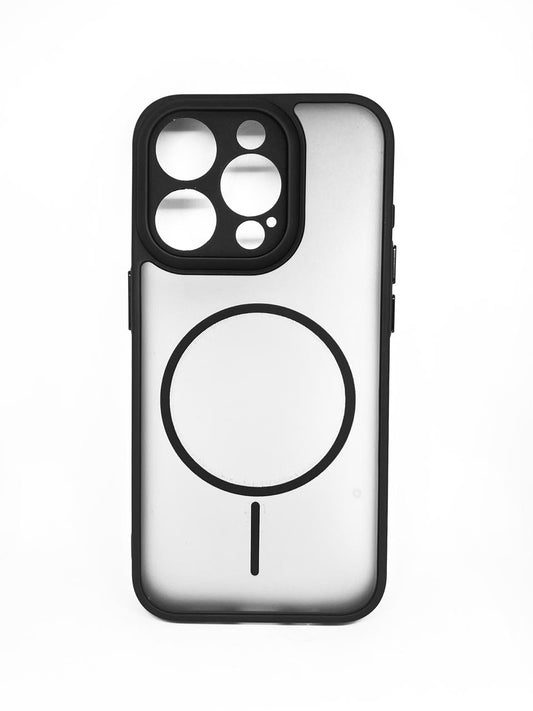 iPhone 15 pro (Black) premium mag safe hard shell smoky design