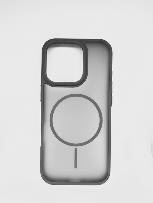 iPhone 16 pro (Grey) premium mag safe hard shell smoky design