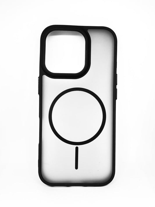 iPhone 16 pro (Black) premium mag safe hard shell smoky design