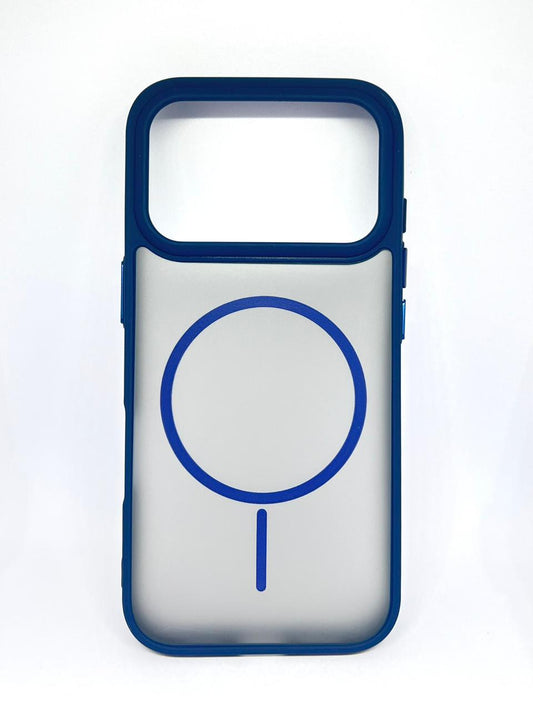 iPhone 17 pro (Blue) premium mag safe hard shell smoky design