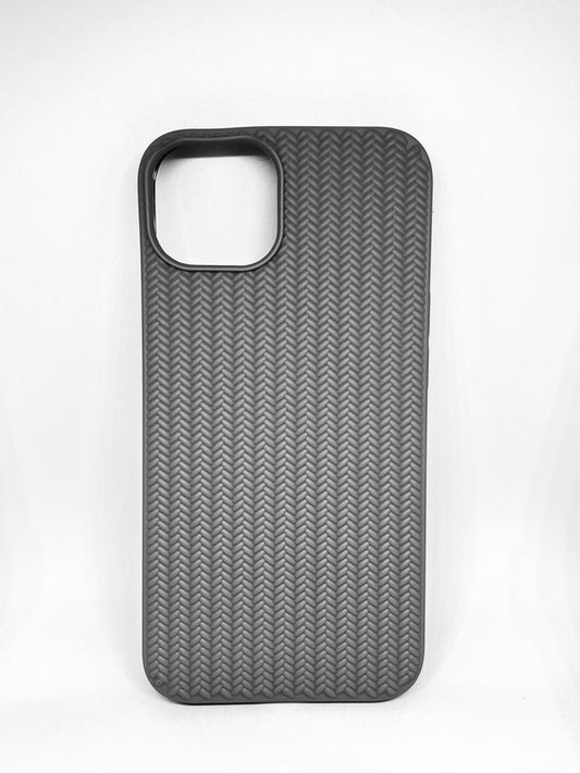 iPhone 14 (Grey) textured silicone soft grip case