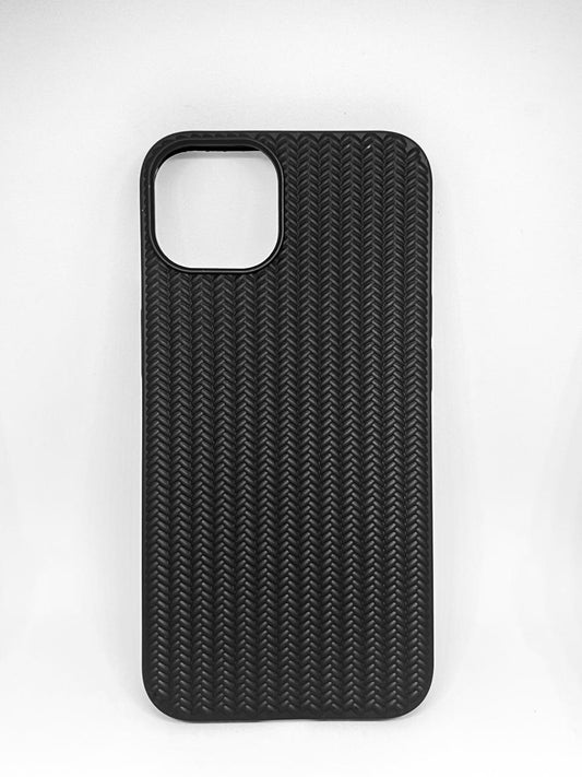 iPhone 13 (Black) textured silicone soft grip case