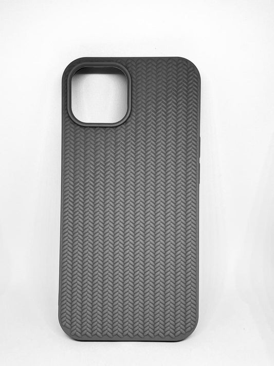 iPhone 15 (Grey) textured silicone soft grip case