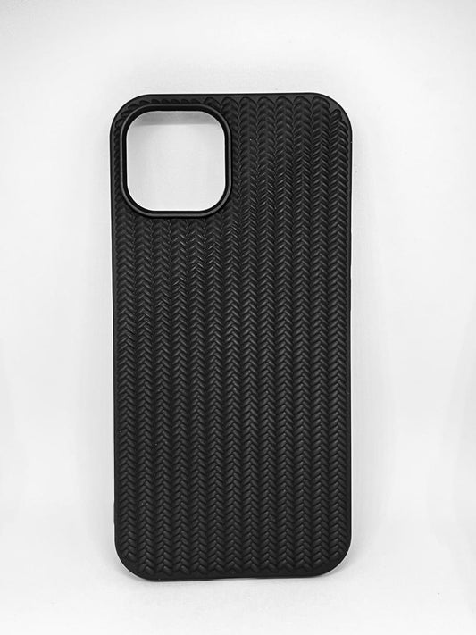 iPhone 15 (Black) textured silicone soft grip case
