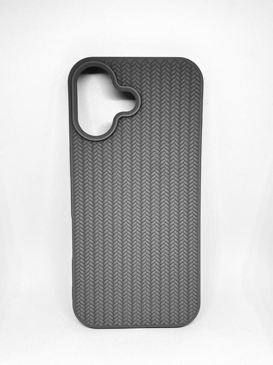 iPhone 17 (Grey ) textured silicone soft grip case