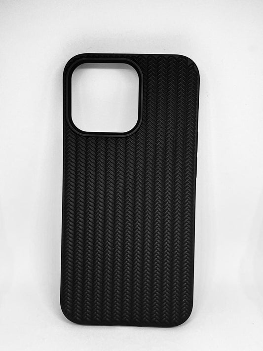 iPhone 13 pro (Black) textured silicone soft grip case