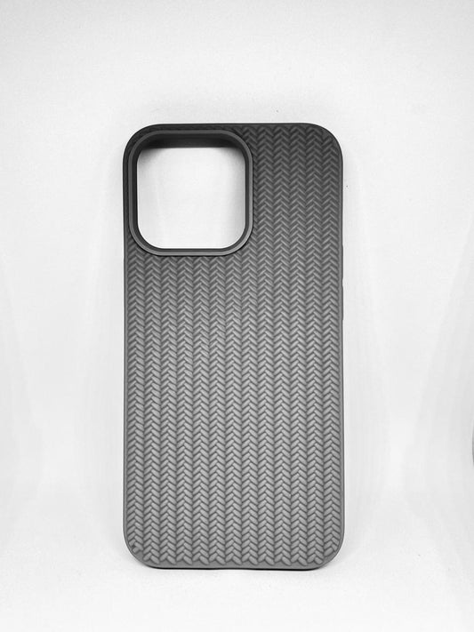 iPhone 13 pro (Grey) textured silicone soft grip case