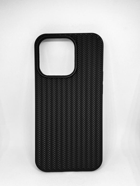iPhone 14 pro (Black) textured silicone soft grip case