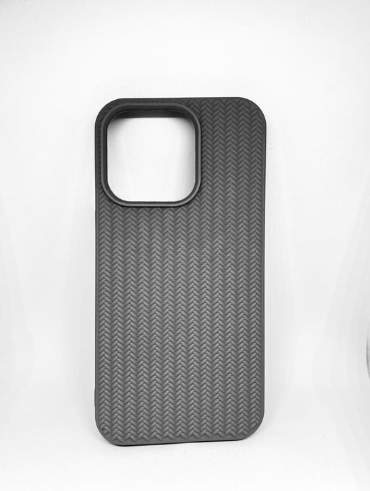 iPhone 14 pro (Grey) textured silicone soft grip case